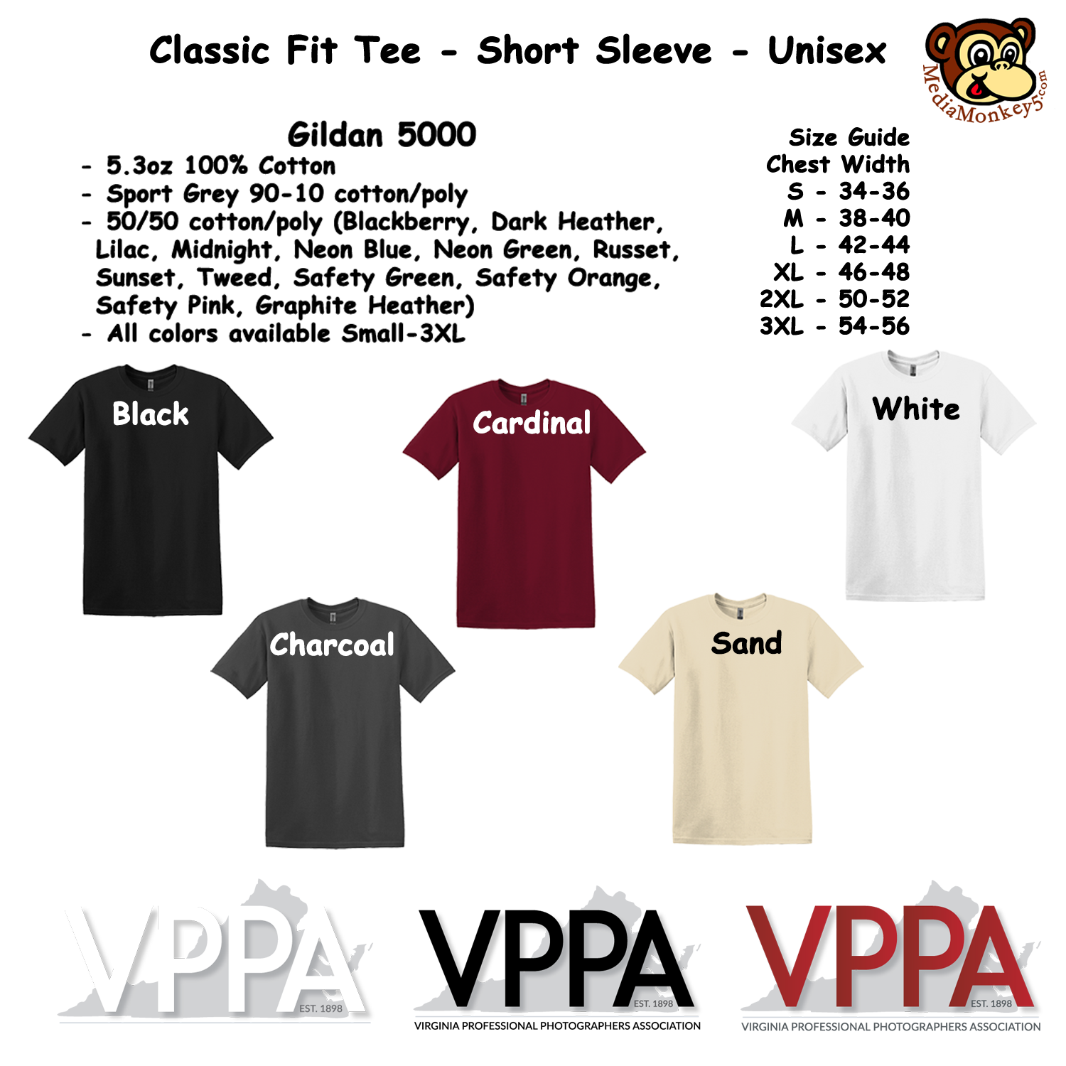 VPPA CLASSIC Apparel - SHORT Sleeve TEE Adult - Image 2
