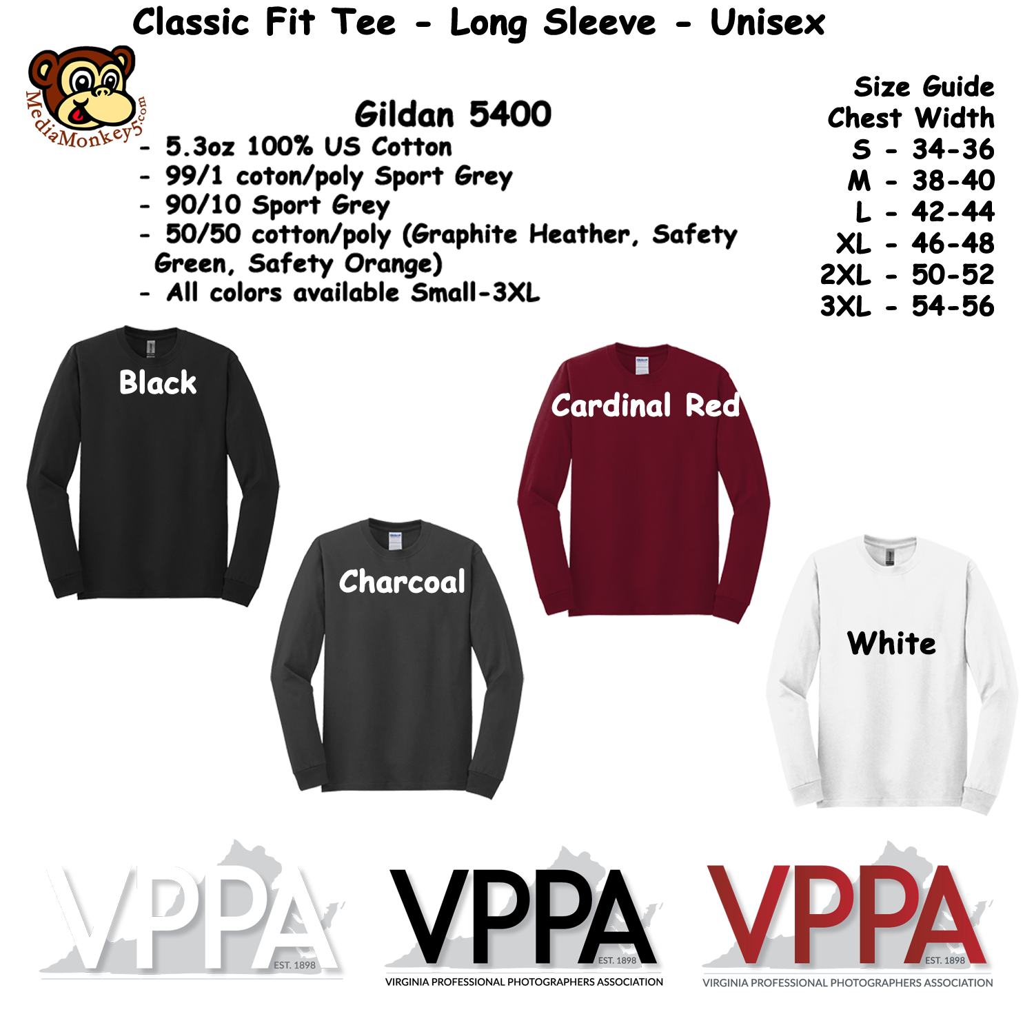 VPPA CLASSIC Apparel - LONG Sleeve TEE Adult - Image 2